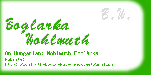 boglarka wohlmuth business card