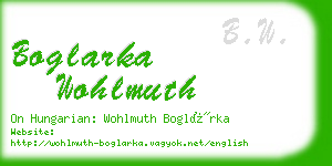 boglarka wohlmuth business card